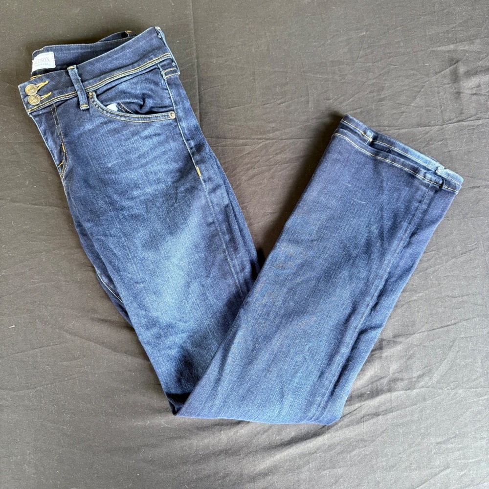 Hudson Jeans Womens Mid Rise Bootcut Dark Wash Blue Denim Size 30 Inseam 30